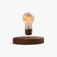 Lampe de Chevet Bois Ampoule Lévitation Magnétique