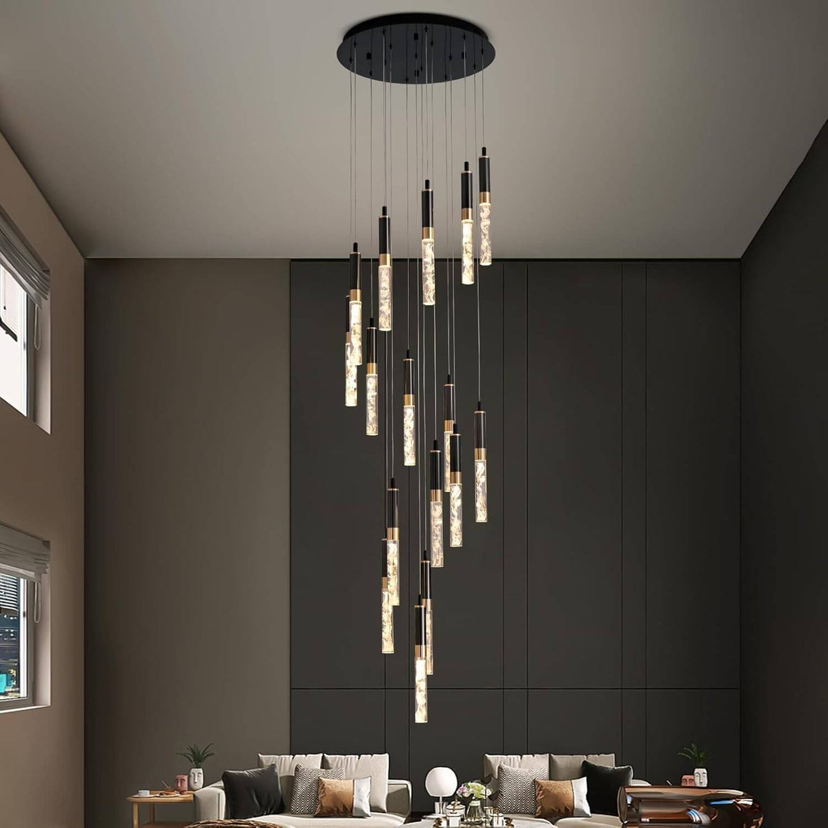 Lustre Cristal Moderne pour Salle à Manger