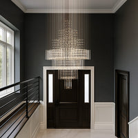 Lustre Cristal Gouttes pour Salon
