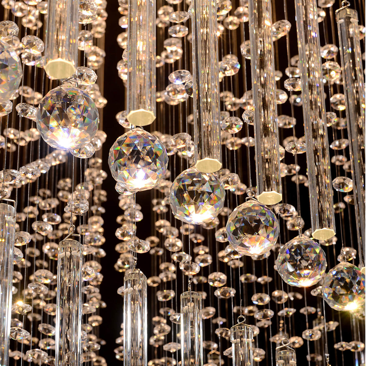 Lustre Carré Cristal Salon