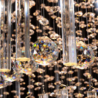 Lustre Cristal Gouttes pour Salon