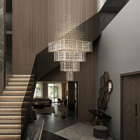 Lustre Cristal Gouttes pour Salon