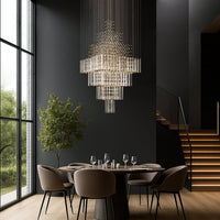 Lustre Cristal Gouttes pour Salon