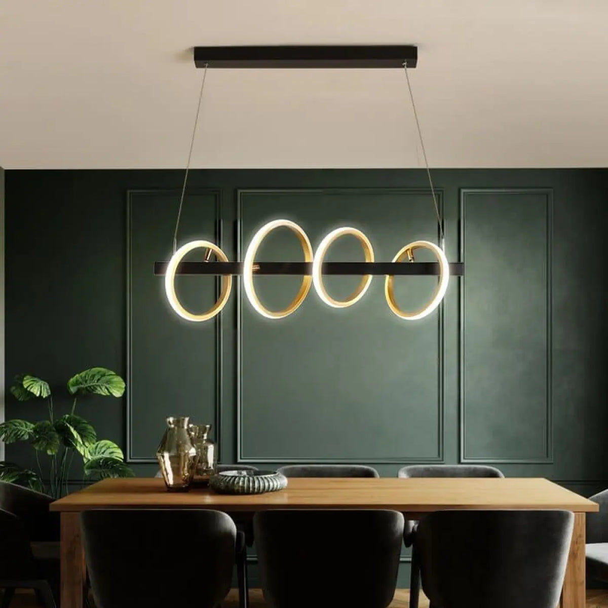 Lampe Suspendue Design Dorée pour Salle à Manger