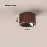 Plafonnier LED Bois et Chrome