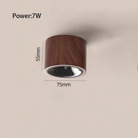 Plafonnier LED Bois et Chrome