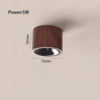 Plafonnier LED Bois et Chrome