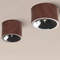 Plafonnier LED Bois et Chrome