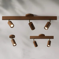 Plafonnier Spots Orientables en Bois Scandinave