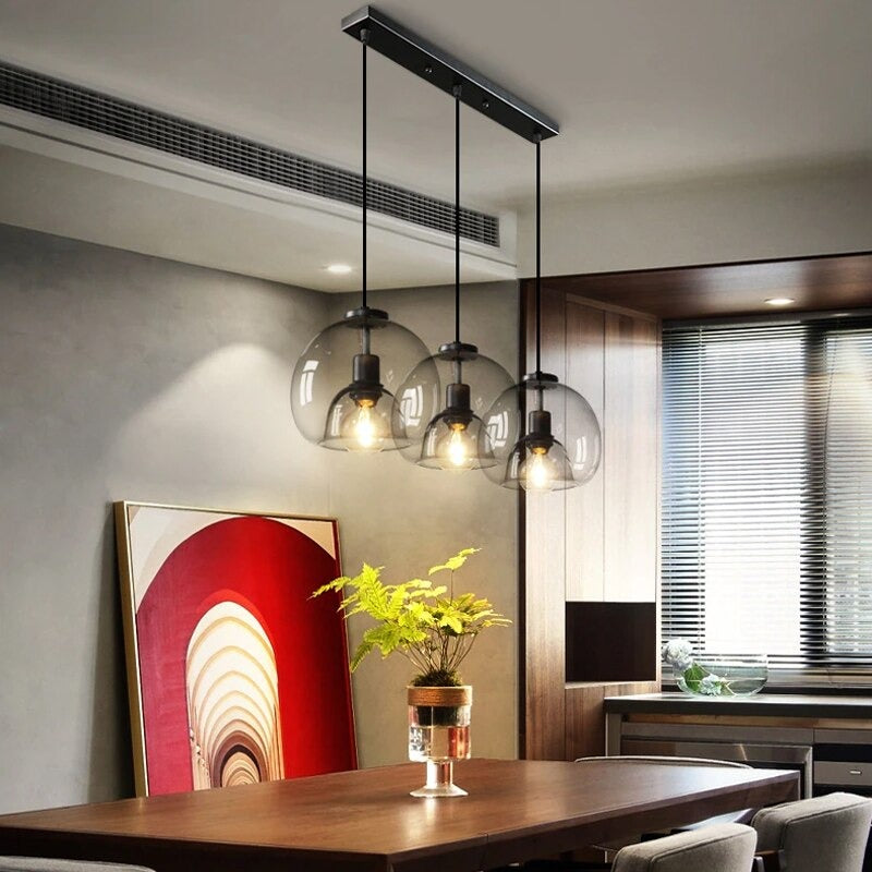 NOIRA – Lustre Filaire Noir Design