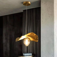 Lampe Suspendue Grappe Dorée pour Escalier et Salon