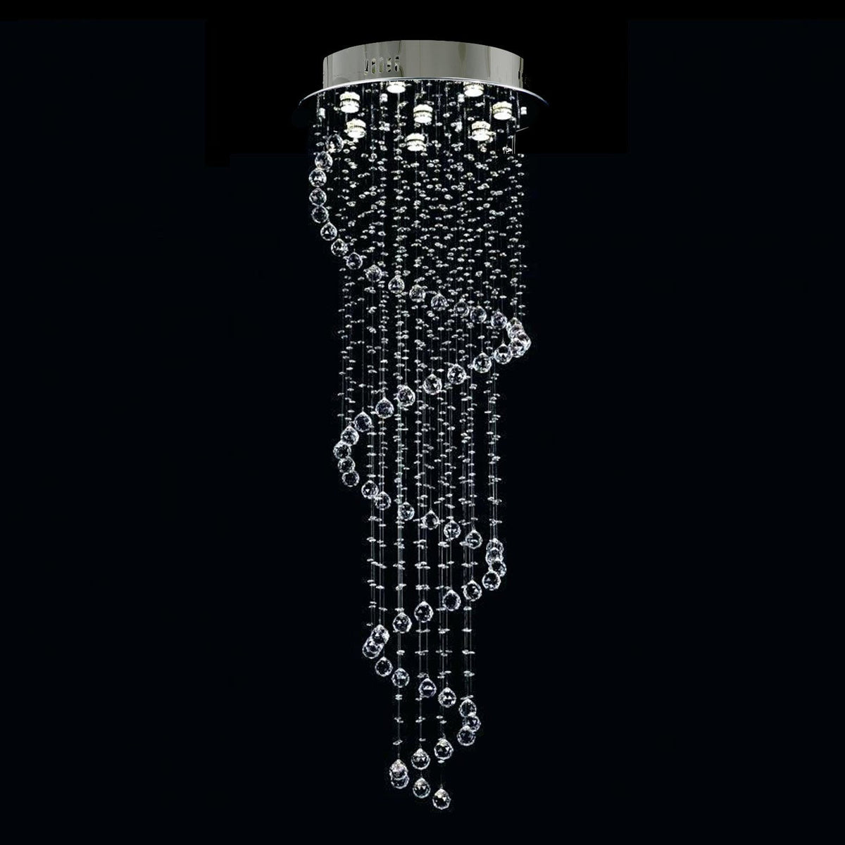 Lustre Spirale Cristal Escalier pour Salle à Manger