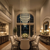 Lustre Spirale Cristal Grand Format pour Salon