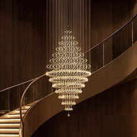 Lustre Spirale Cristal Grand Format pour Salon