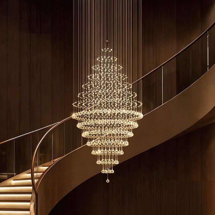 Lustre Spirale Cristal Grand Format pour Salon