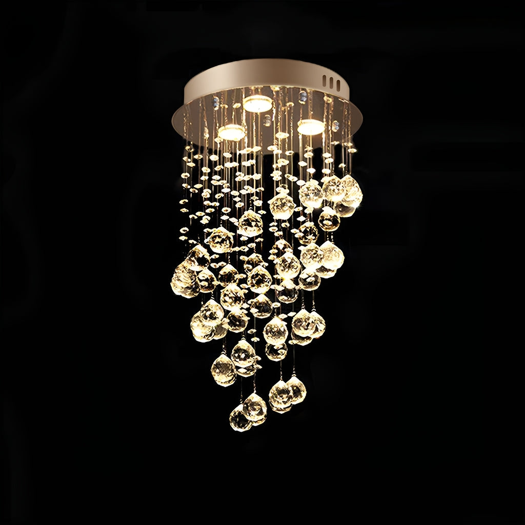 Lustre Spirale Cristal Argenté Salle à Manger salle à manger