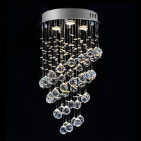 Lustre Spirale Cristal Argenté Salle à Manger design