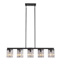 Lustre Linéaire Verre Fumé pour Salle à Manger