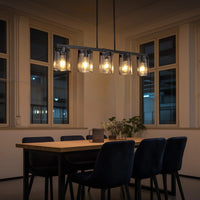 Lustre Linéaire Verre Fumé pour Salle à Manger