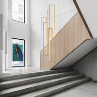Lustre 5 Lumières LED Connecté Noir ou Or pour Salle à Manger