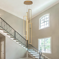 Lustre 5 Lumières LED Connecté Noir ou Or pour Salle à Manger