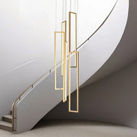 Lustre 5 Lumières LED Connecté Noir ou Or pour Salle à Manger