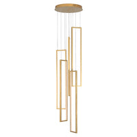 Lustre 5 Lumières LED Connecté Noir ou Or pour Salle à Manger