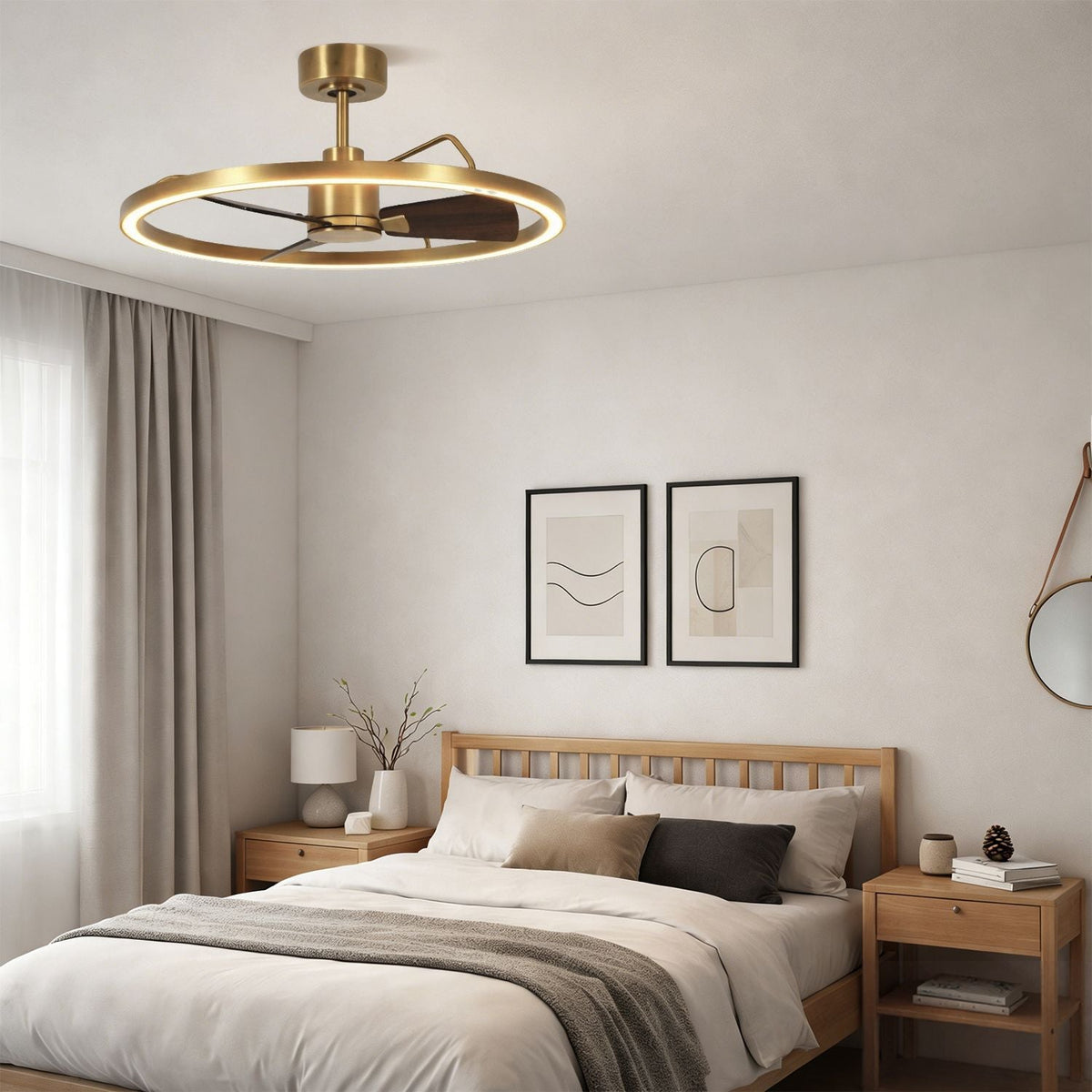 Ventilateur de Plafond Anneau Laiton