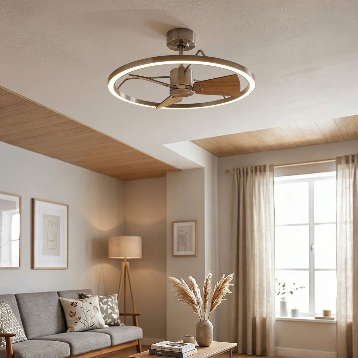 Ventilateur de Plafond Anneau Laiton