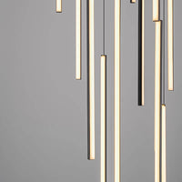 Lustre Cascade LED Noir Connecté pour Salle à Manger