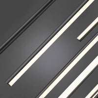 Lustre Cascade LED Noir Connecté pour Salle à Manger