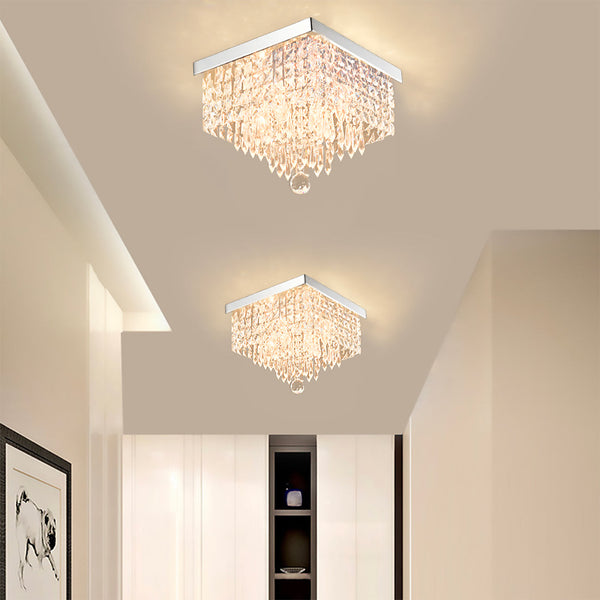Plafonnier Carré Cristal Couloir vue d'ensemble