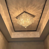 Plafonnier Carré Cristal Couloir design