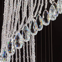 Lustre Spirale Cristal Design pour Escalier et Entrée