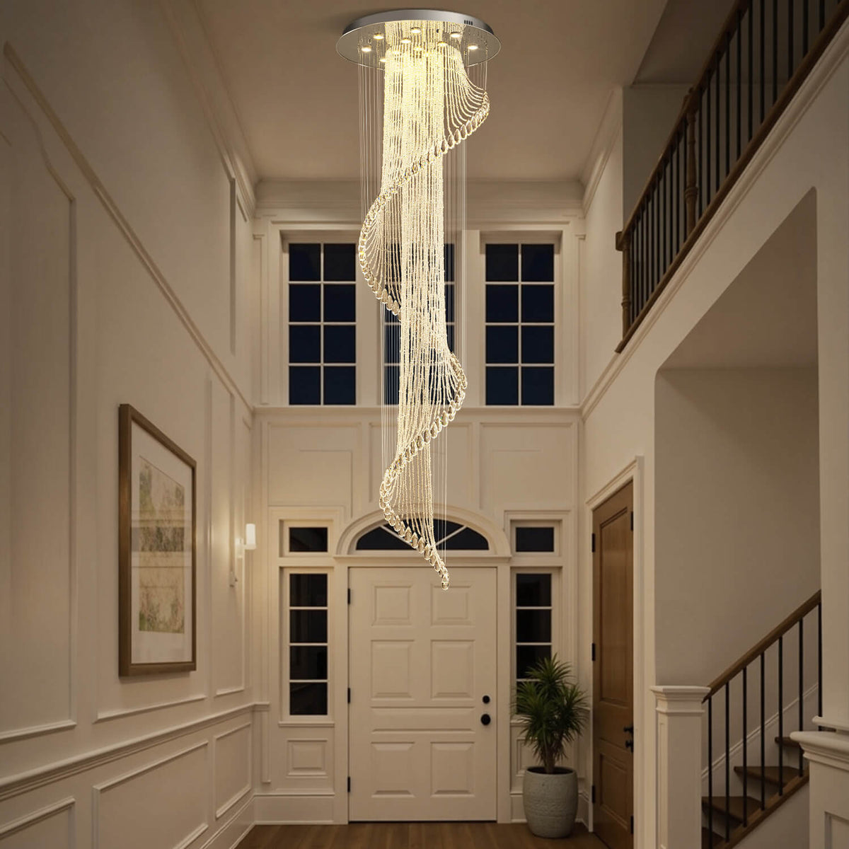 Détail du lustre cristal