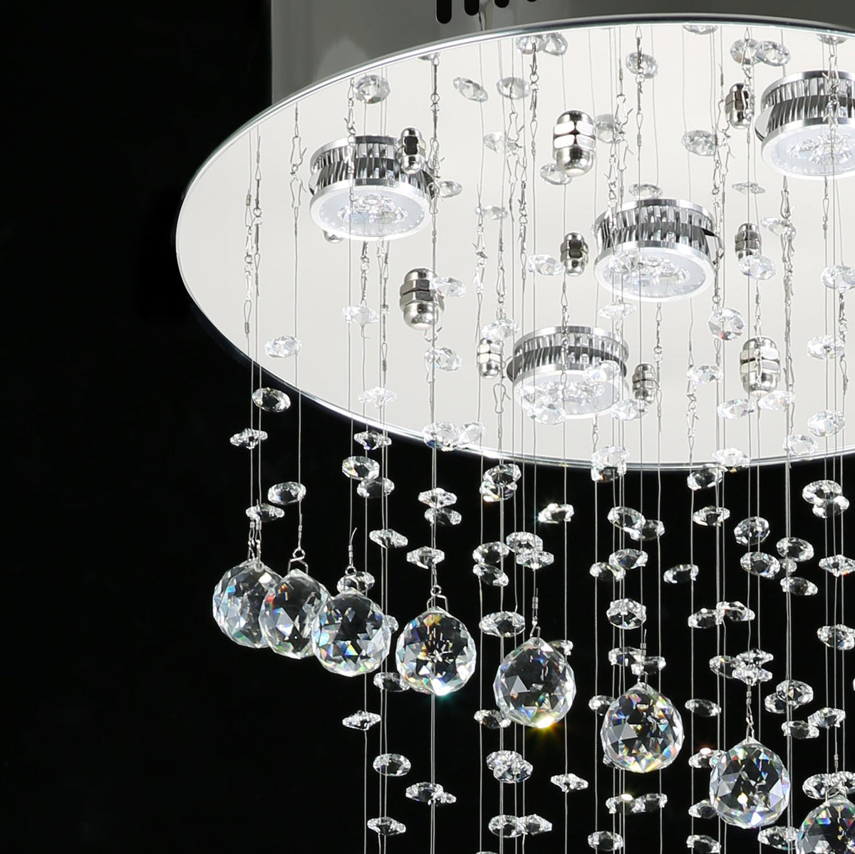 Lustre Spirale Cristal Escalier pour Salle à Manger