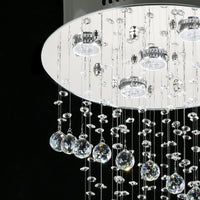 Lustre Rond Cristal Salle à Manger gros plan