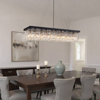 Lustre Rectangulaire Cristal Salle à Manger salle à manger