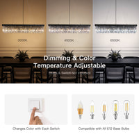 Lustre Rectangulaire Cristal Salle à Manger suspendu