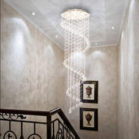 Lustre Spirale Cristal Escalier pour Salle à Manger