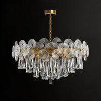 Lustre Verre Doré Boules Salon