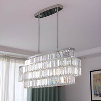 Lustre Rectangulaire Cristal Salle à Manger Étagé design