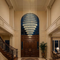 Lustre Spirale Cristal Grand Format pour Salon