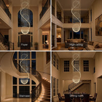 Lustre Spirale Cristal Entrée design