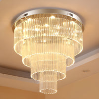 Lustre Rond Cristal Salon Argenté salon