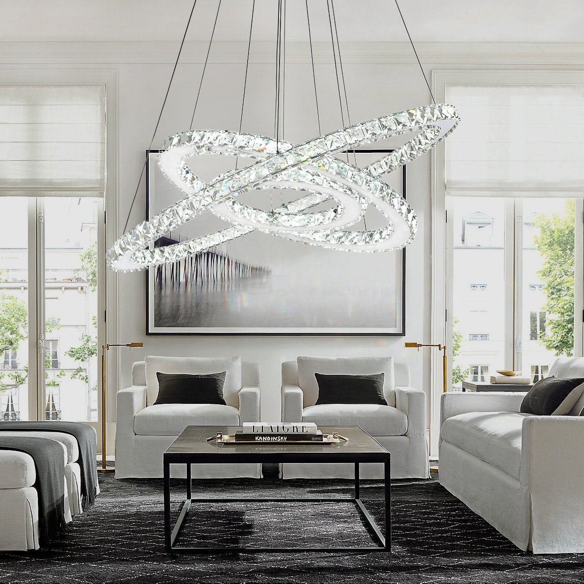 Détail du lustre cristal