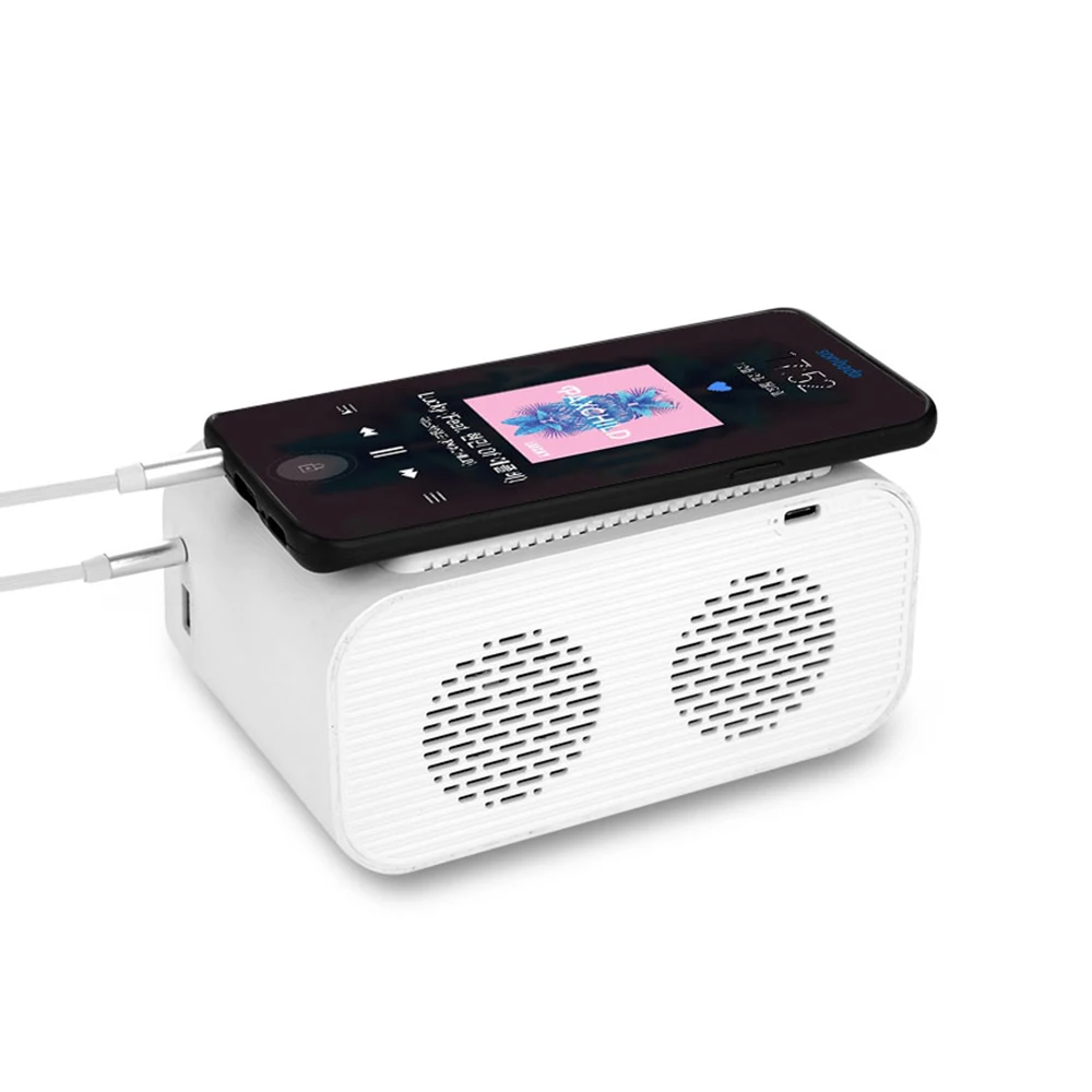 NEVIA - Réveil Bluetooth Multifonction avec Charge Sans Fil