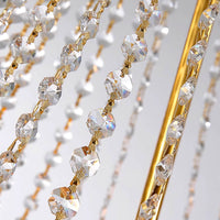 Lustre Cristal Doré Moderne pour Salon