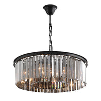 Lustre Rectangulaire Cristal Gris salle à manger