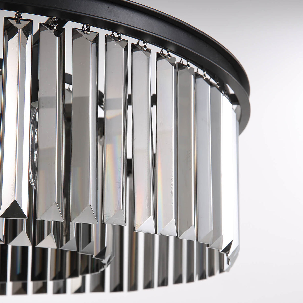 Lustre Rectangulaire Cristal Gris design